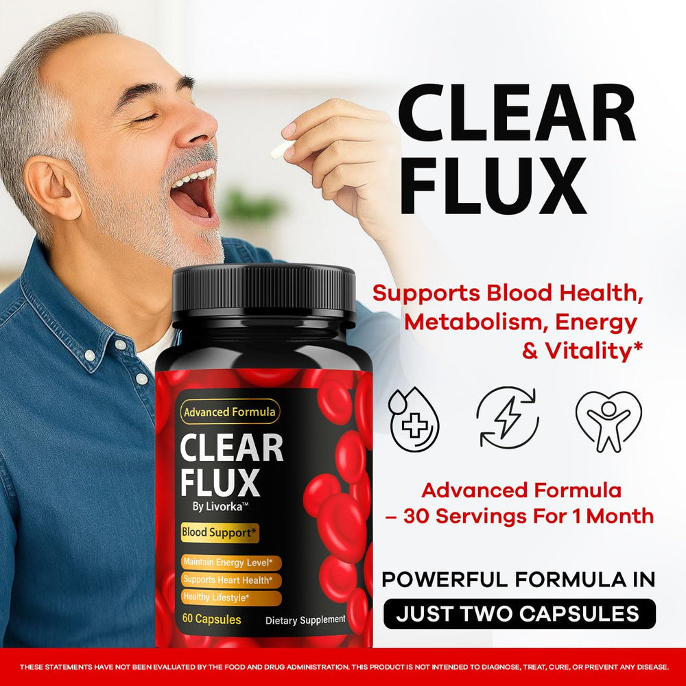 LIVORKA Clear Flux bottle side illustrating consistent product branding.