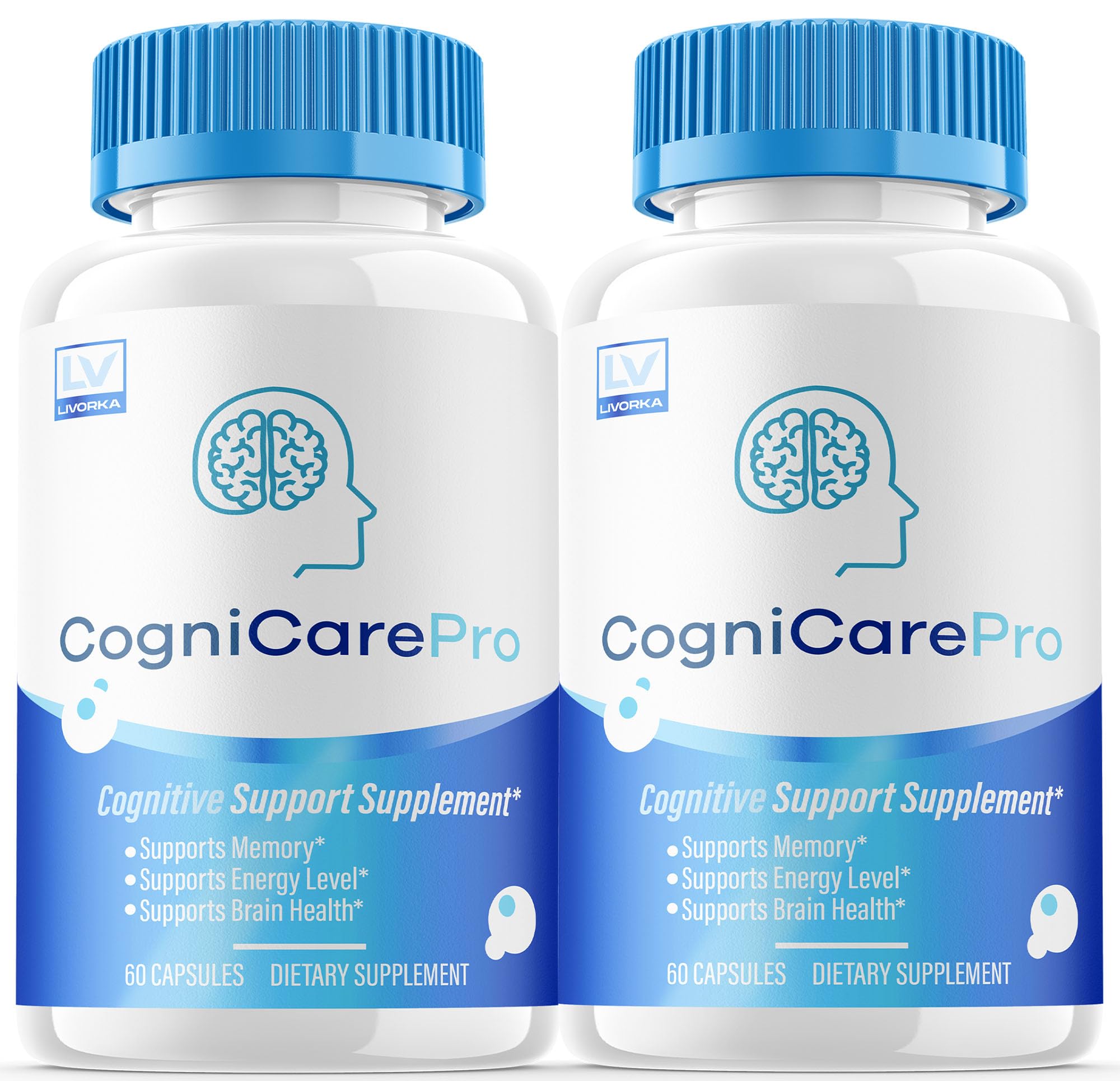LIVORKA Cognicare Pro bottle front view for daily cognitive support.