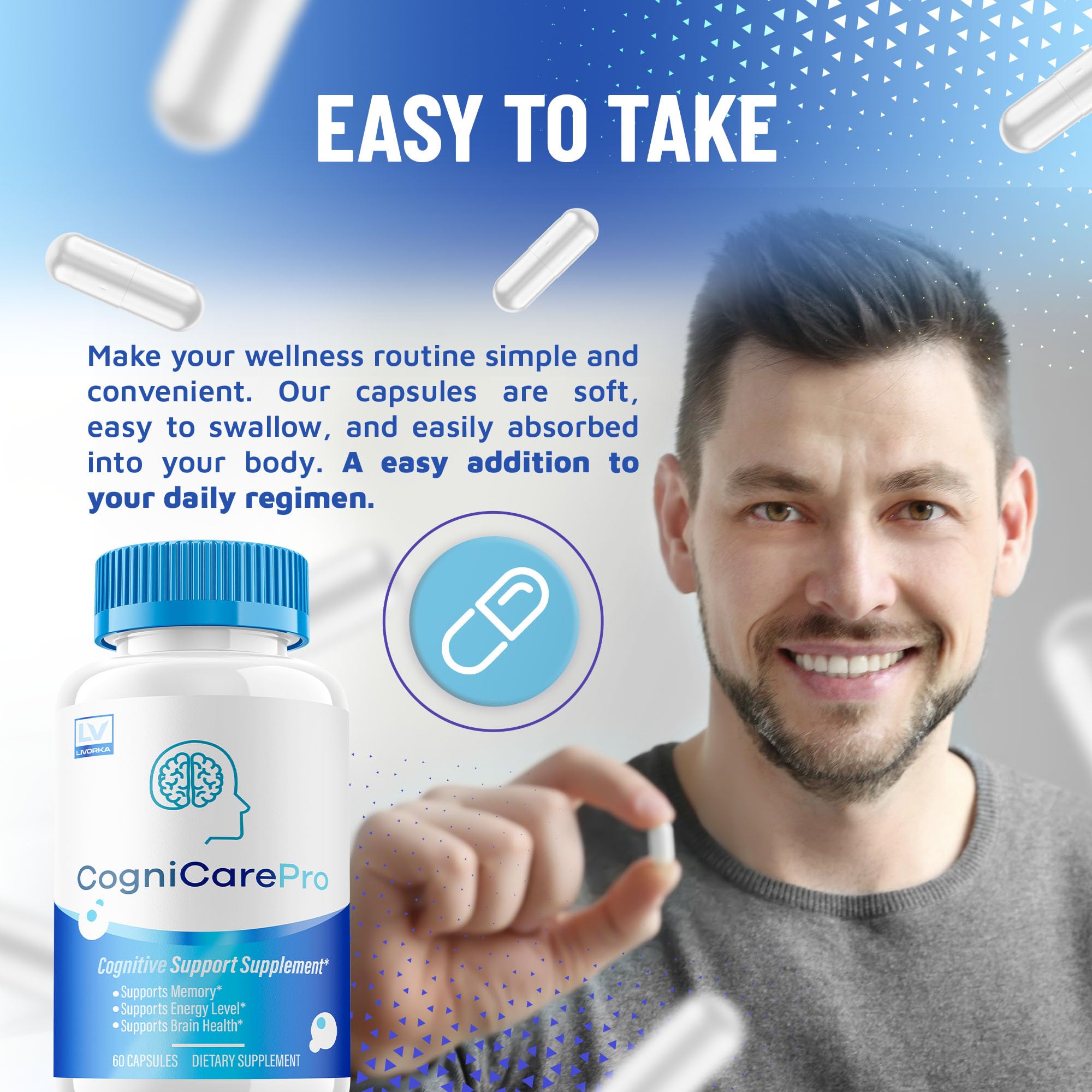 LIVORKA Cognicare Pro label detail with clear product information