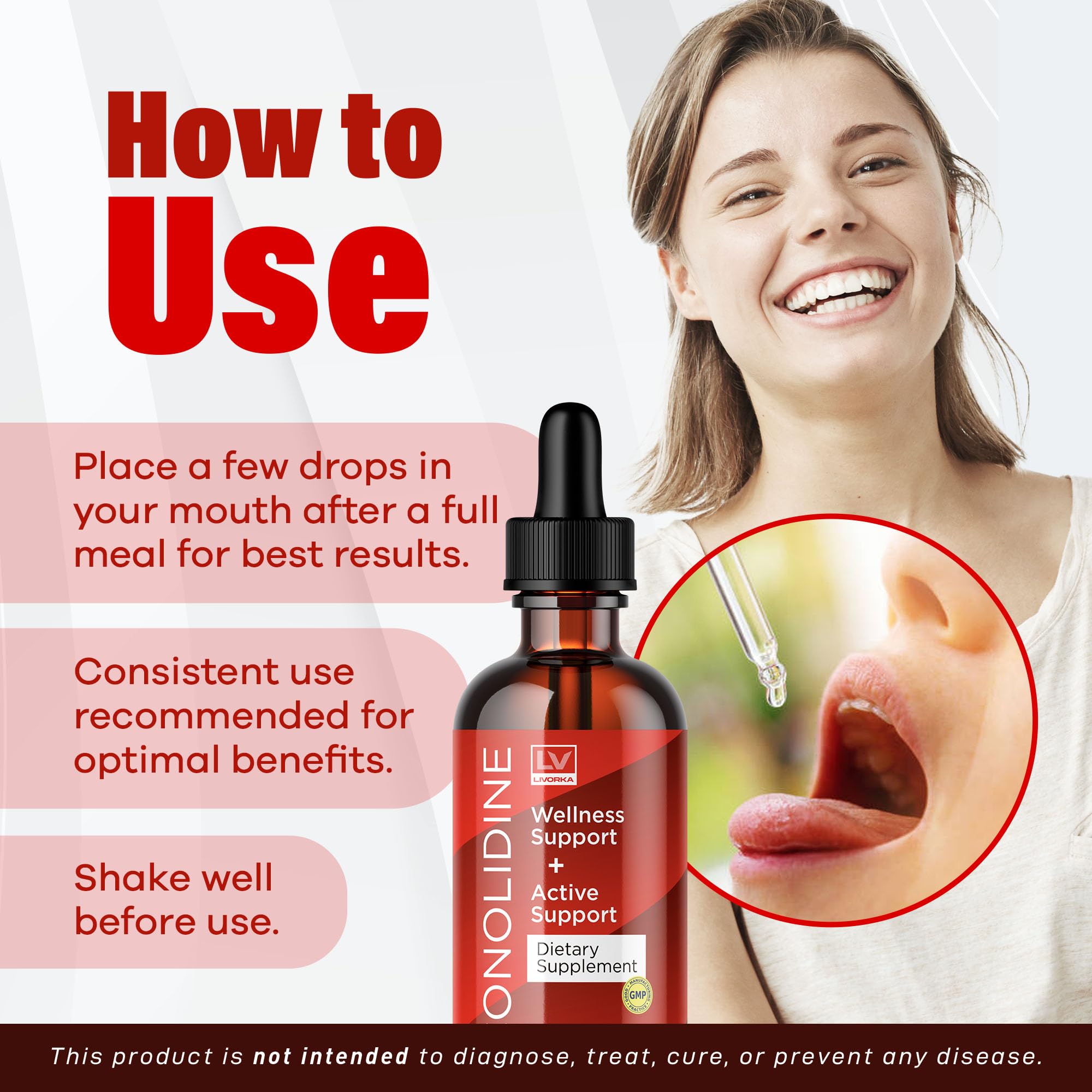 Front packaging of LIVORKA Conolidine Drops highlighting a natural formula