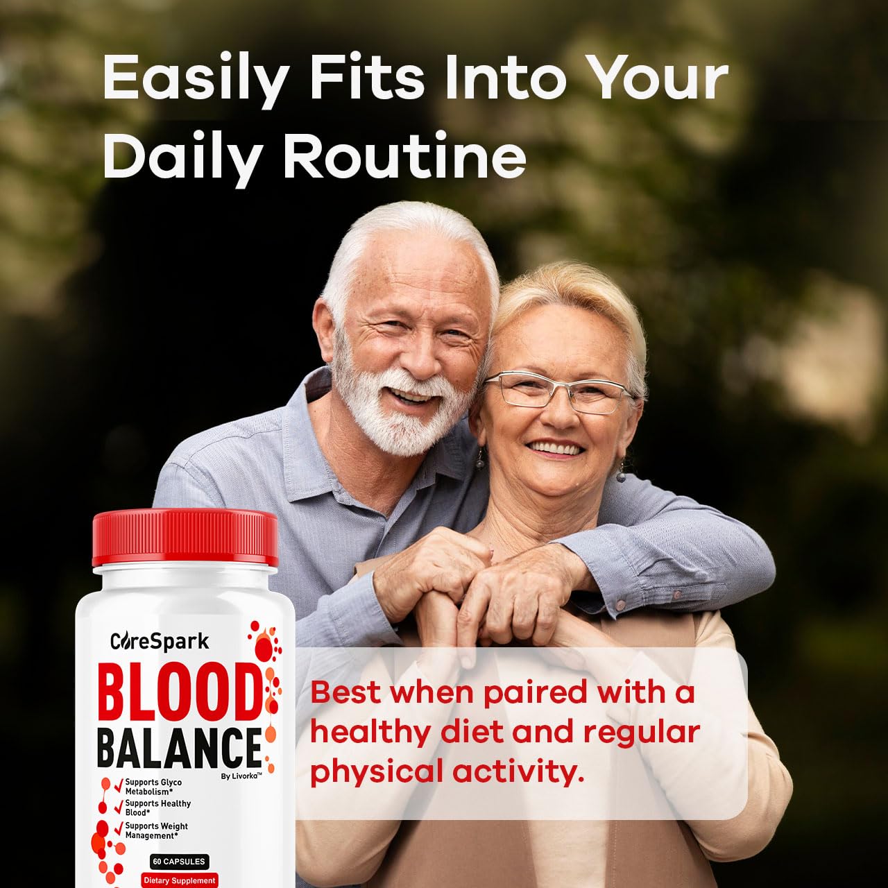 LIVORKA CoreSpark capsules in hand for on-the-go support.