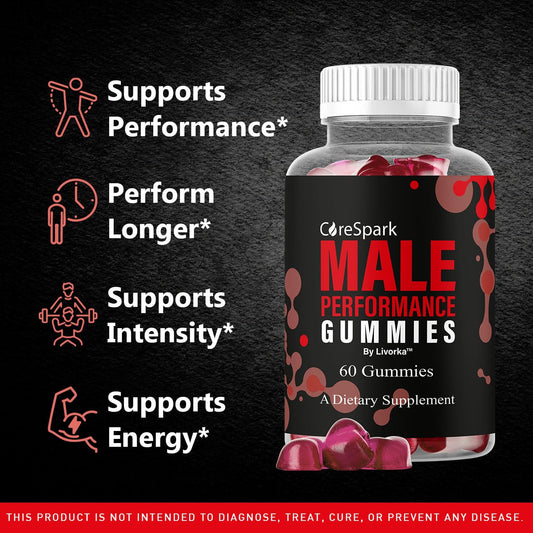 LIVORKA CoreSpark Gummies bottle-back with nutritional details for informed use