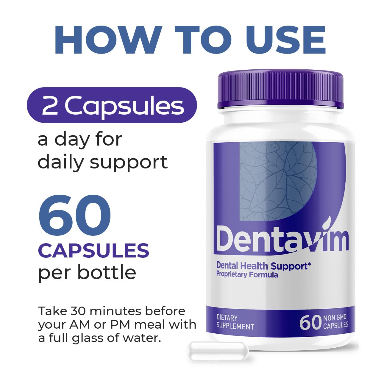 LIVORKA Dentavim advanced formula pills on clean backdrop