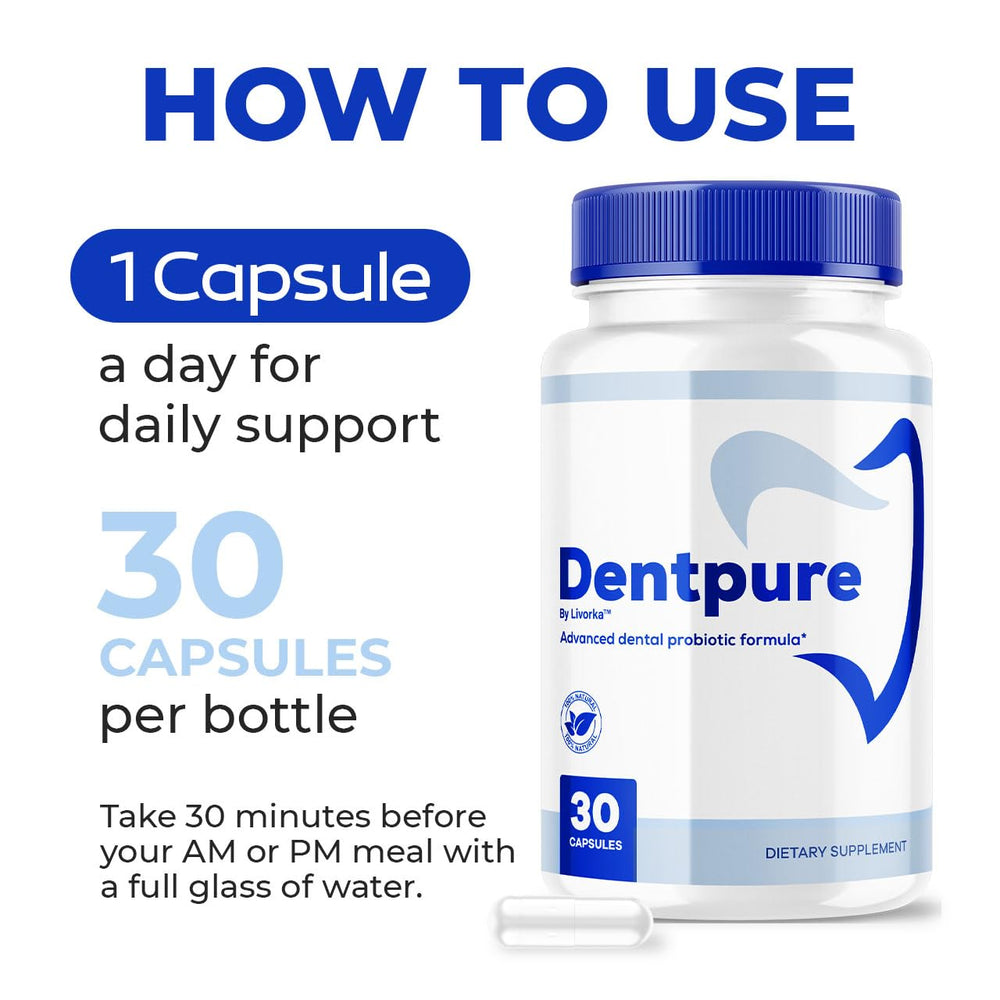 LIVORKA Dentpure Probiotics pack shot highlights two-month supply