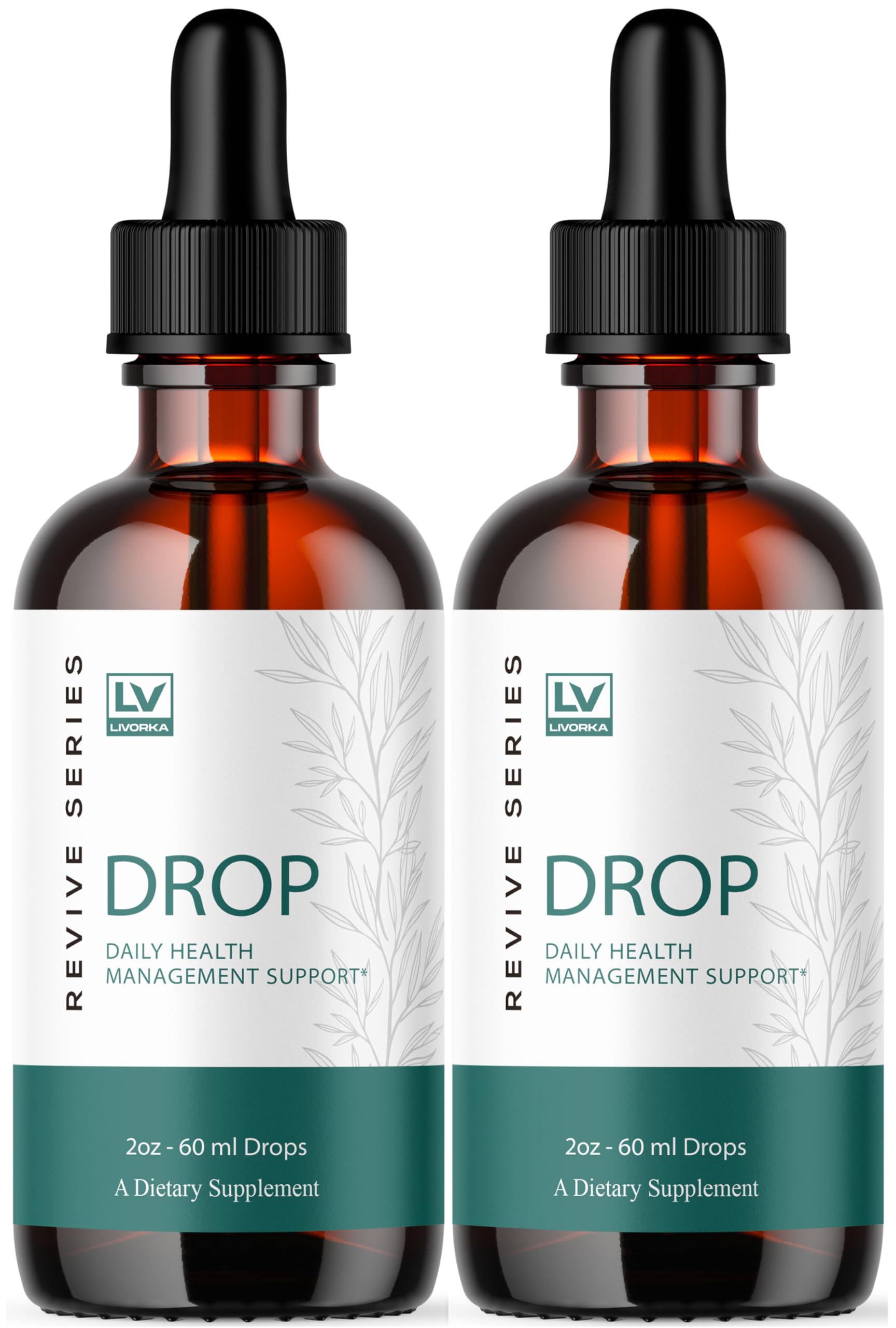 LIVORKA Drop The Pounds bottle front view highlighting premium liquid wellness formula