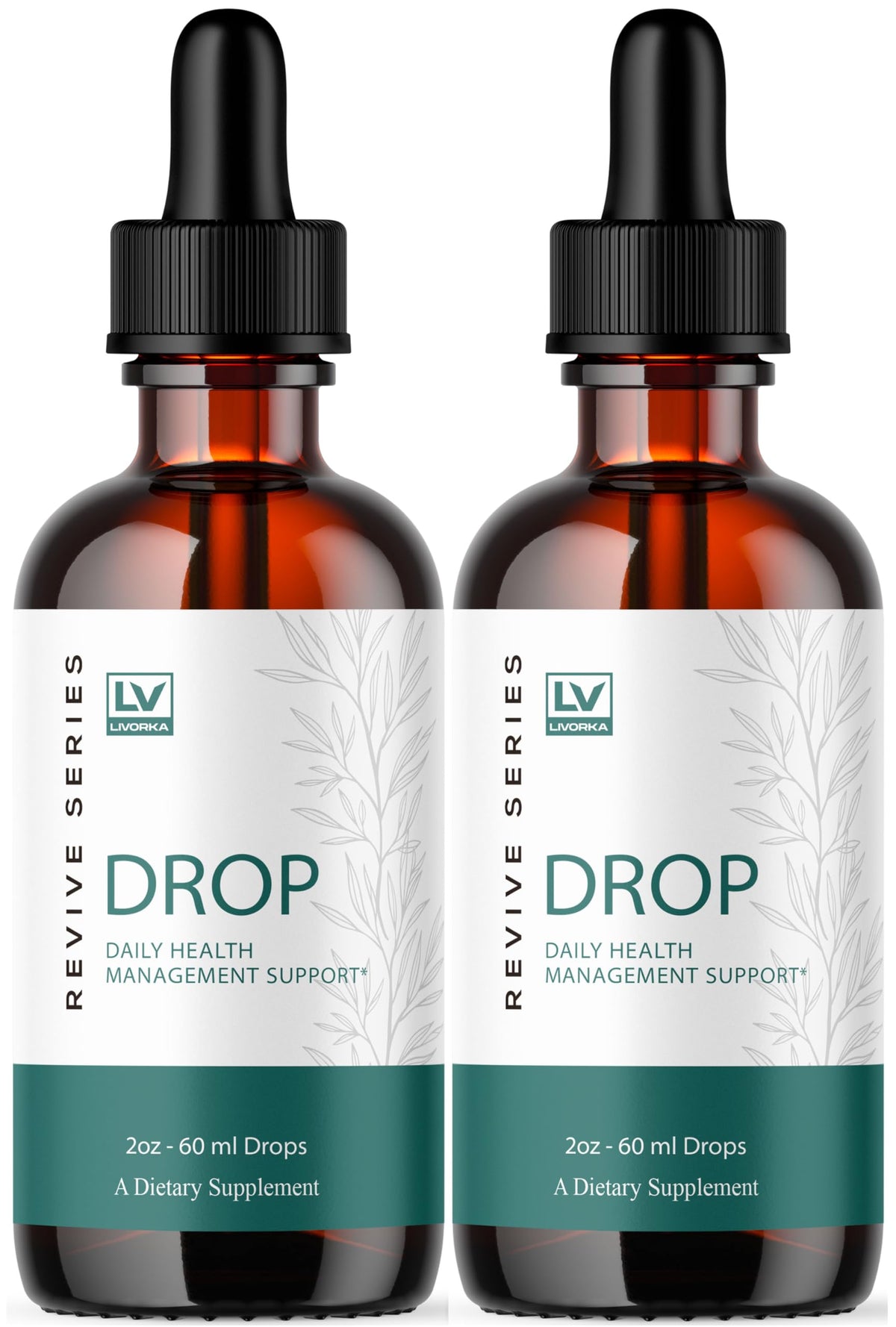 LIVORKA Drop The Pounds bottle front view highlighting premium liquid wellness formula