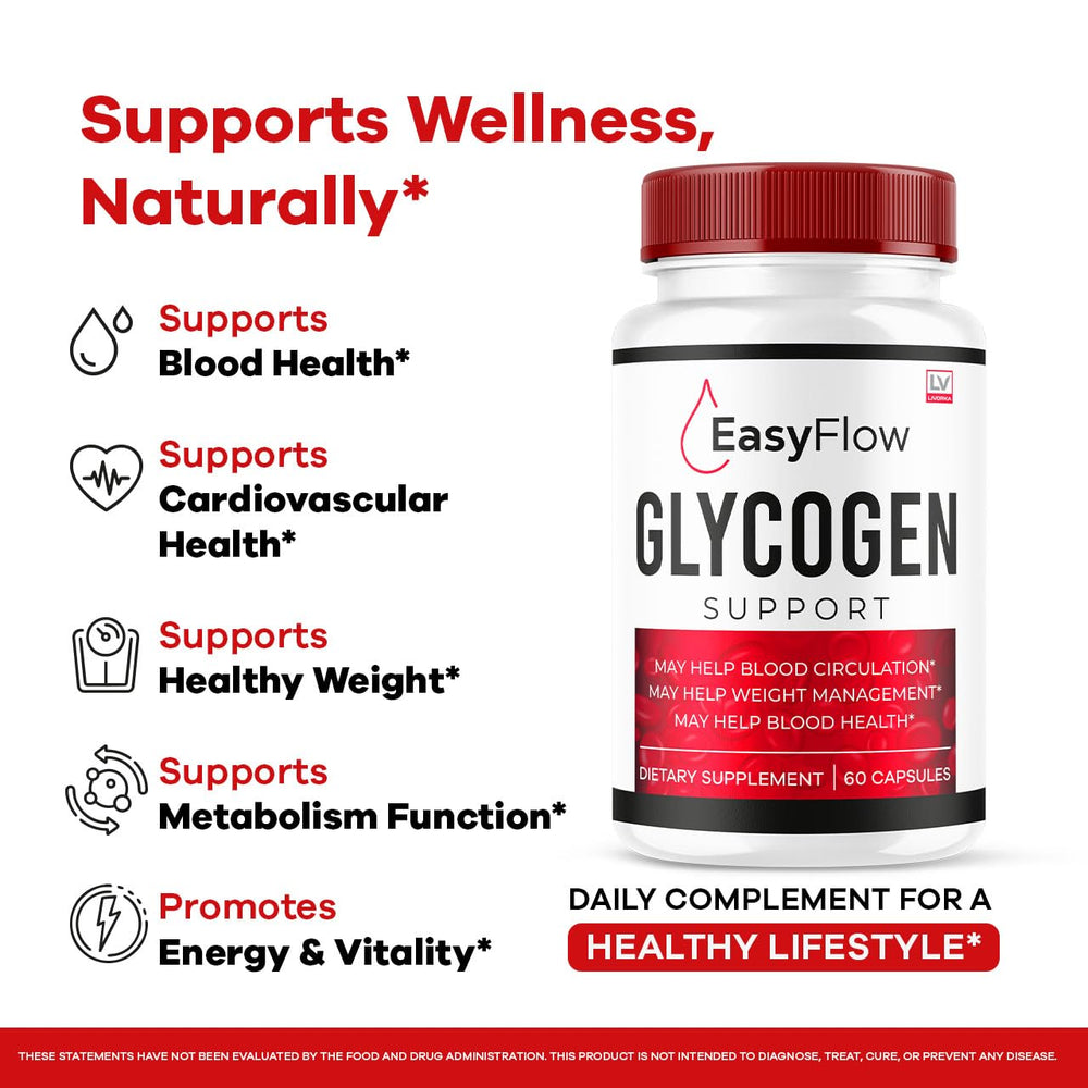 LIVORKA Easy Flow Glycogen packaging, ready for shelf.