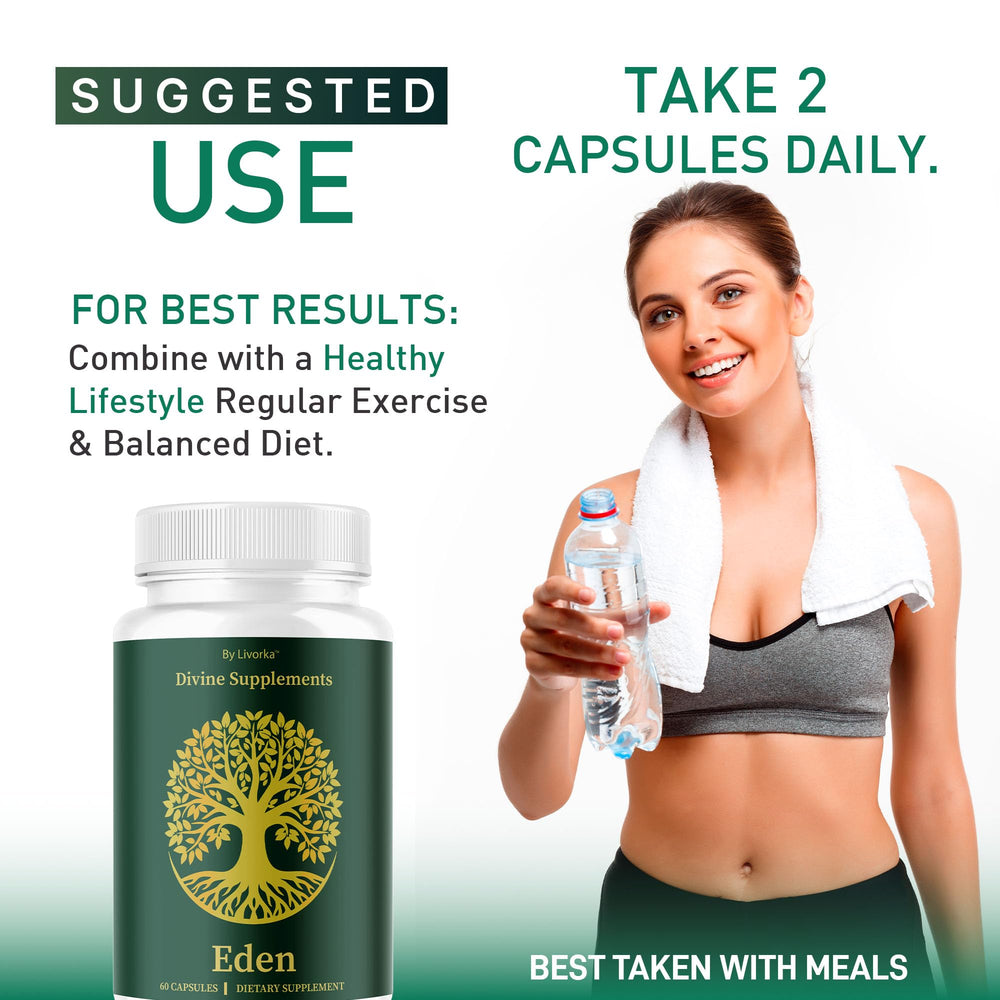 LIVORKA Eden Capsules 5-pack display emphasizing extended five-month supply.
