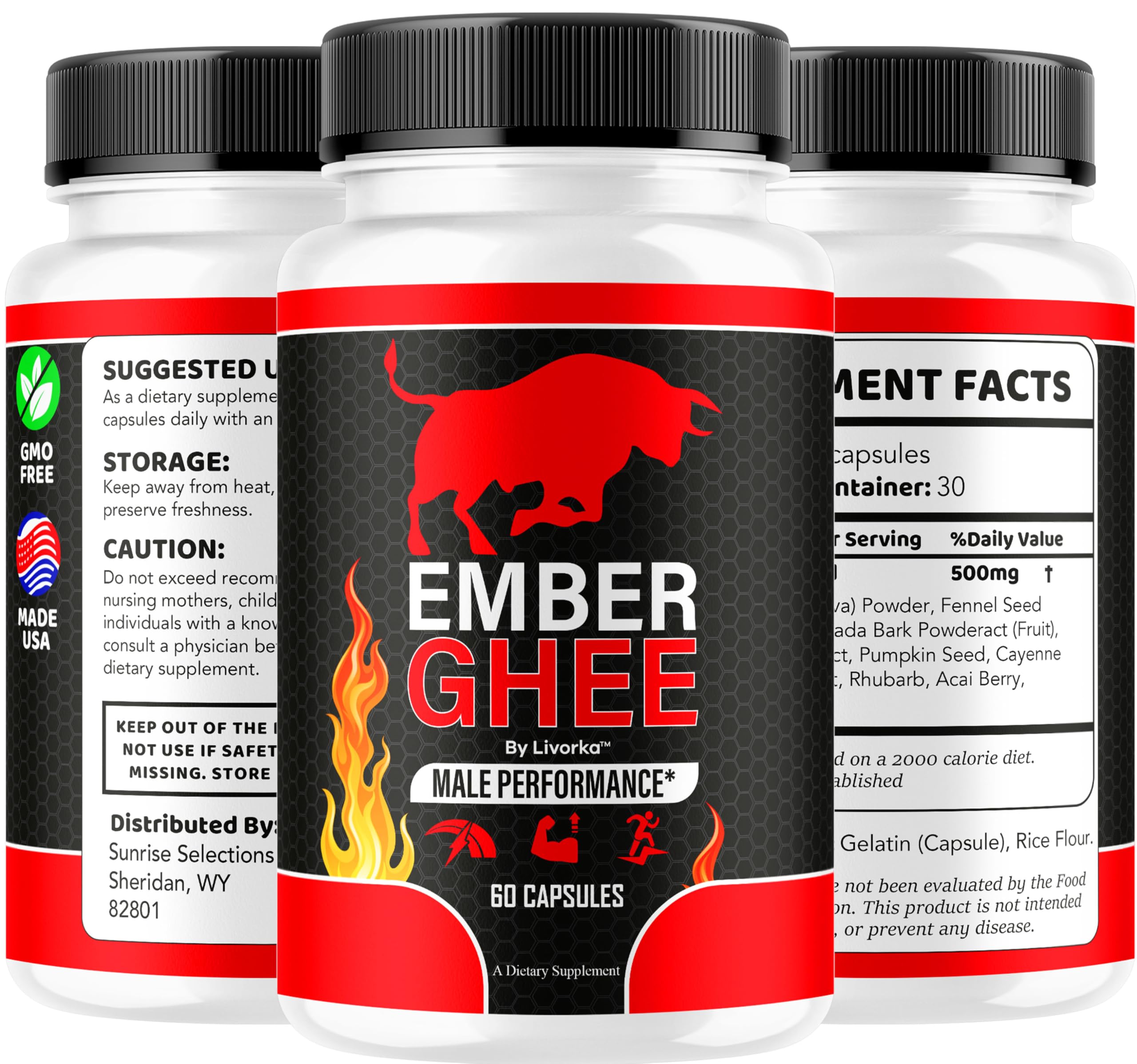 LIVORKA Ember Ghee Pills for Men in-use shot evokes reliable daily wellness support