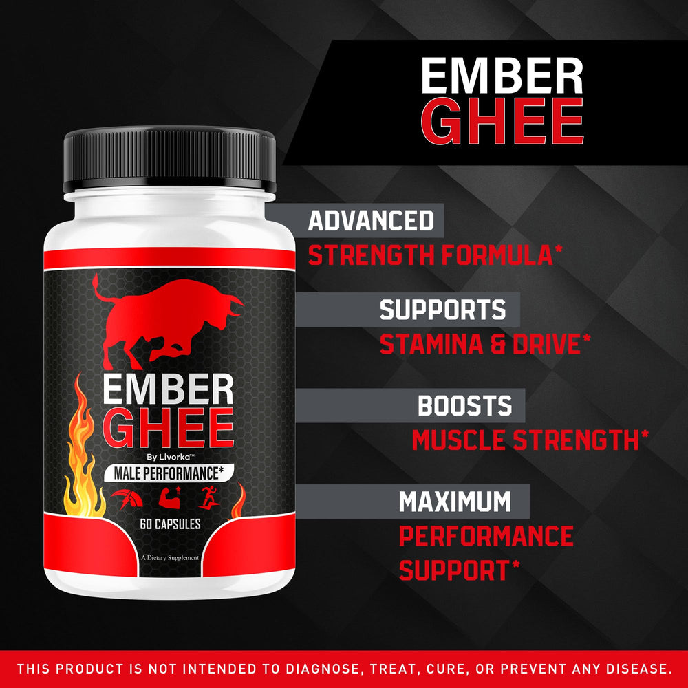 LIVORKA Ember Ghee capsules close-up for daily use and premium formula
