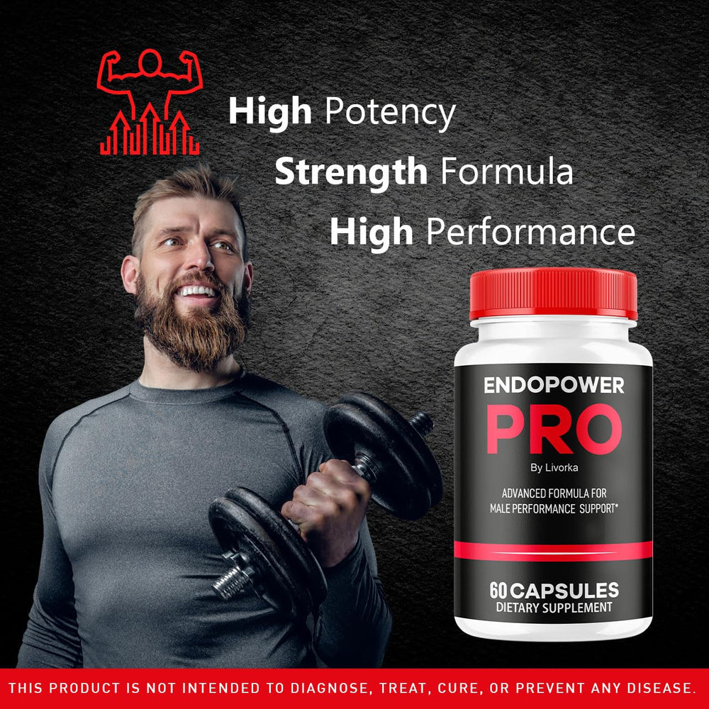 LIVORKA Endopower Pro capsules in a clear jar for easy daily use.