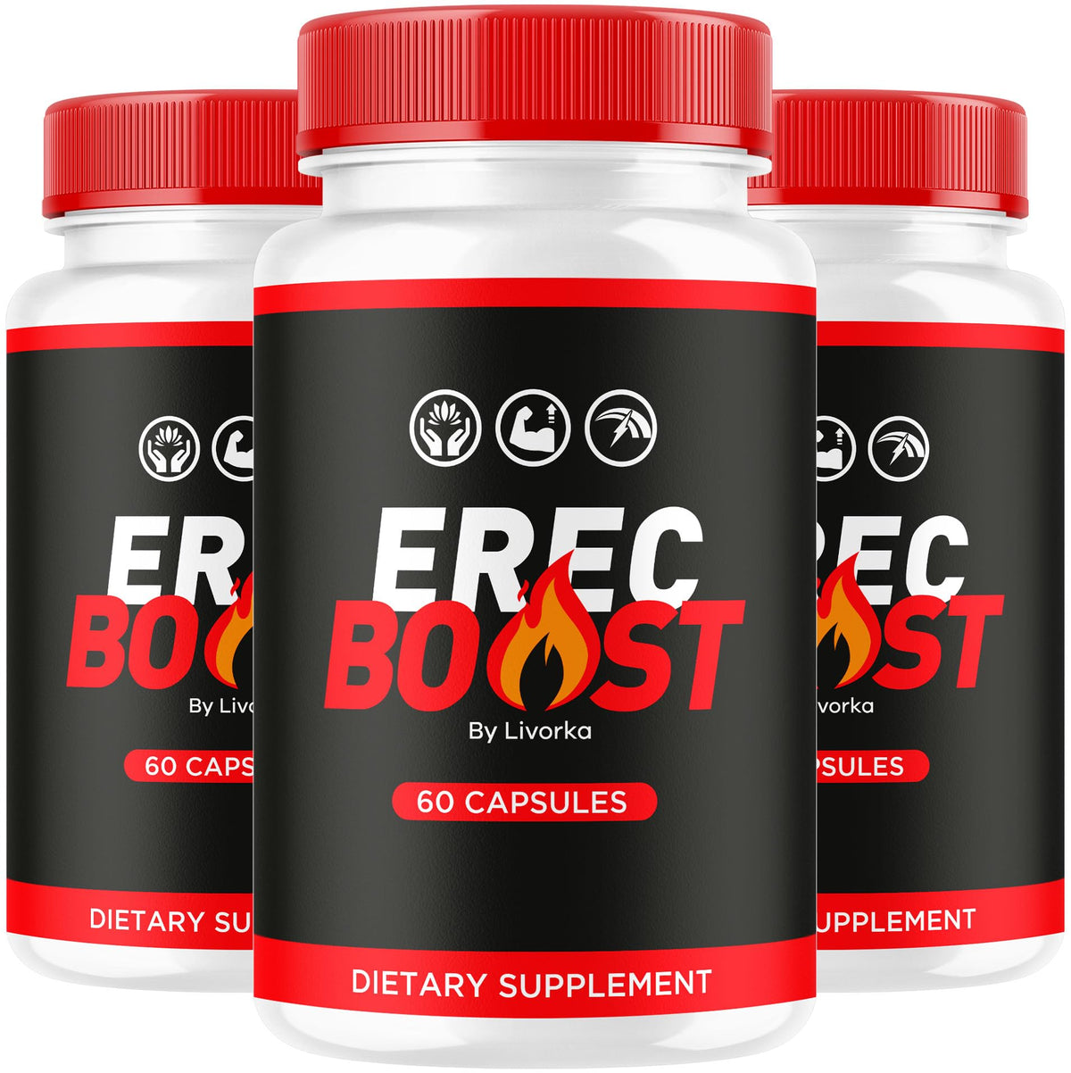 LIVORKA ErecBoost bottle close-up for daily vitality support