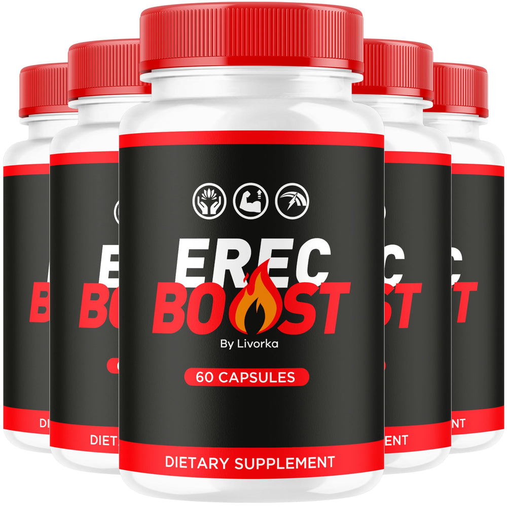 LIVORKA ErecBoost capsules bottle for easy daily supplementation.