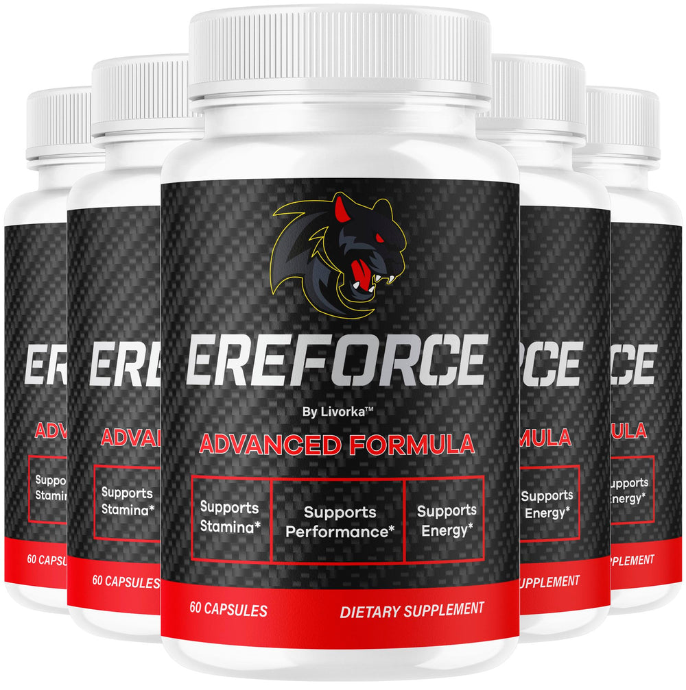 LIVORKA Ereforce bottle displaying five-month supply on a clean surface