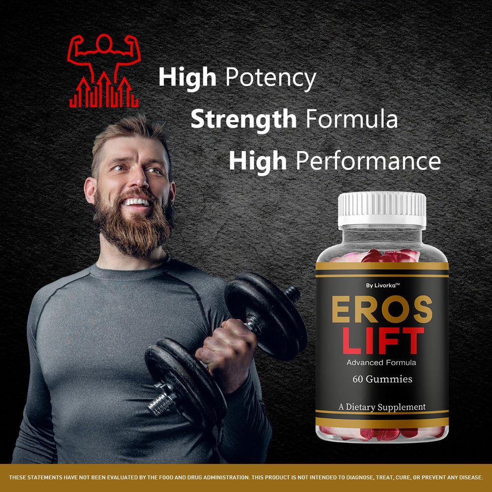 Close-up of Eros Lift Gummies texture for enjoyable chew