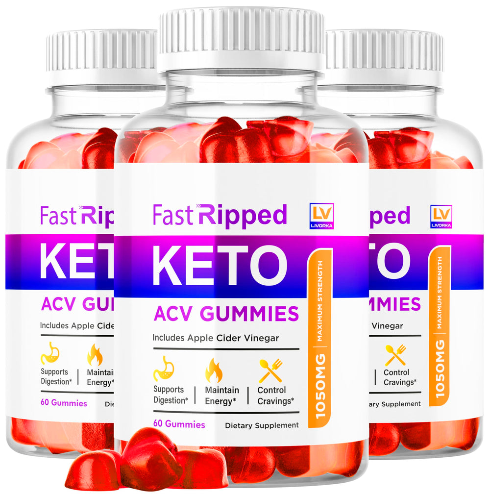 LIVORKA Fast Ripped Keto ACV Gummies bottle shows daily wellness potential.