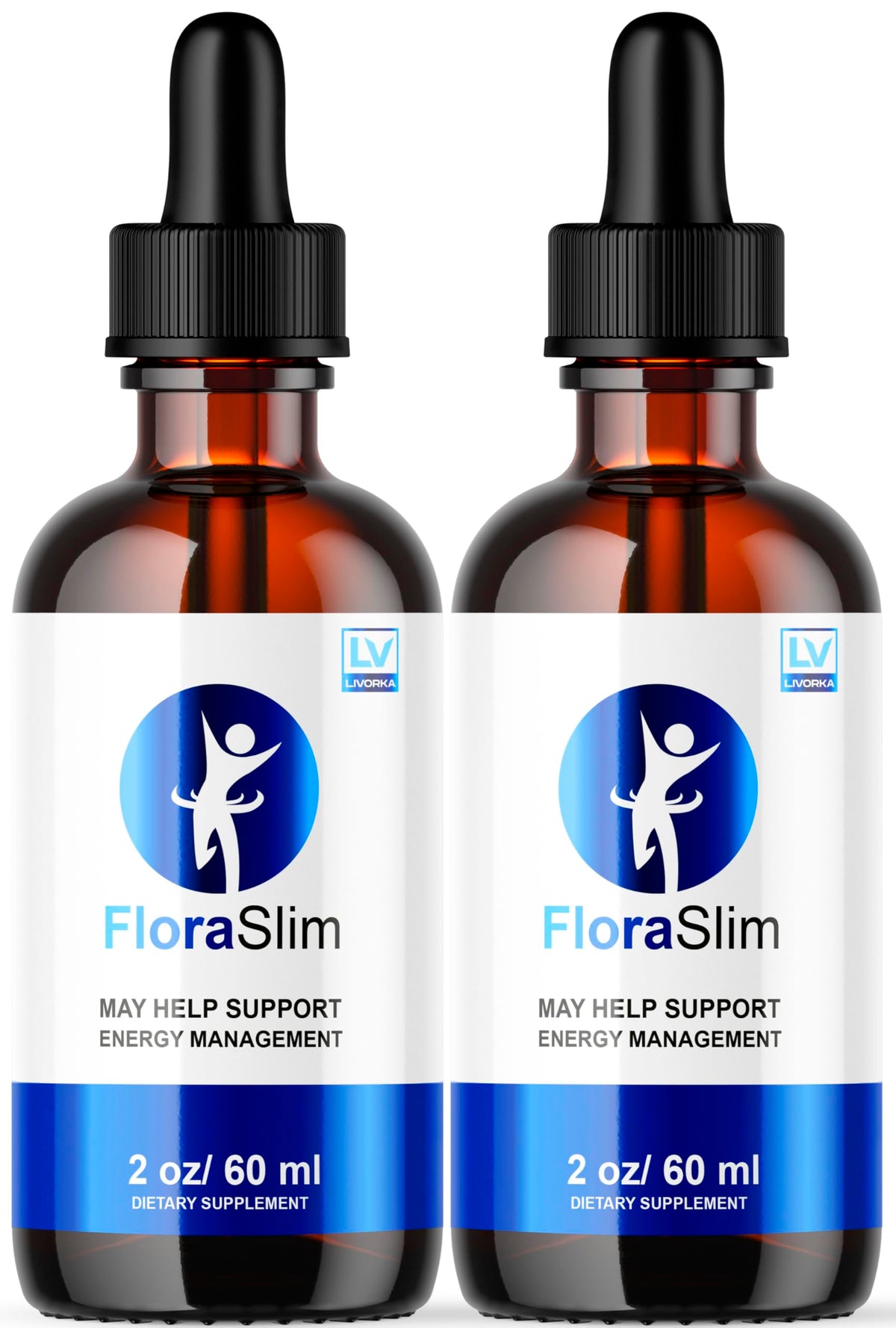 LIVORKA FloraSlim bottle front shows the all-natural formula for daily wellness
