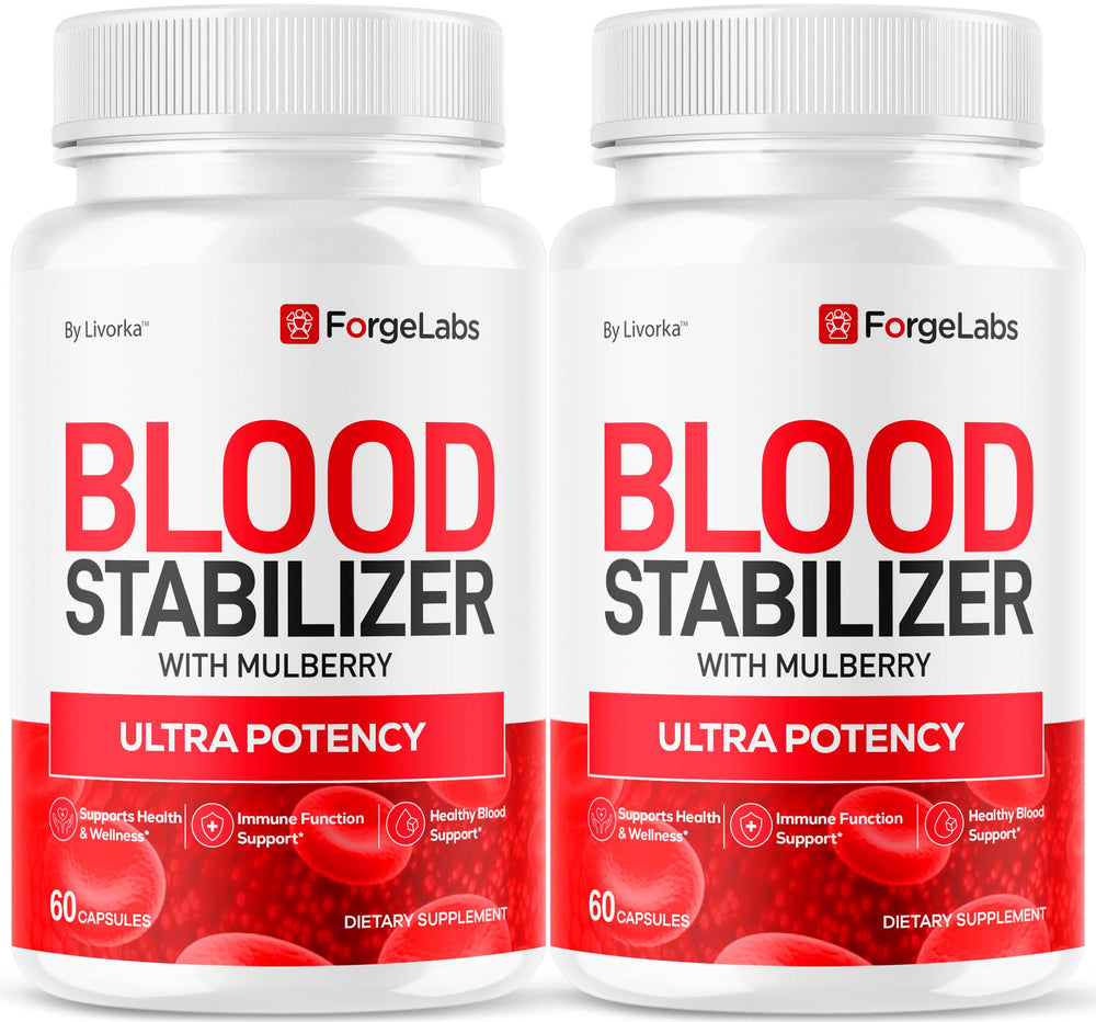 LIVORKA Forge Labs Blood Stabilizer bottle ready for daily use.