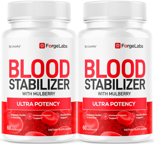 LIVORKA Forge Labs Blood Stabilizer bottle ready for daily use.