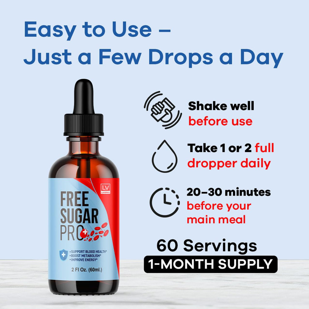 Golden-hued Free Sugar Pro Liquid ready to mix into beverages.