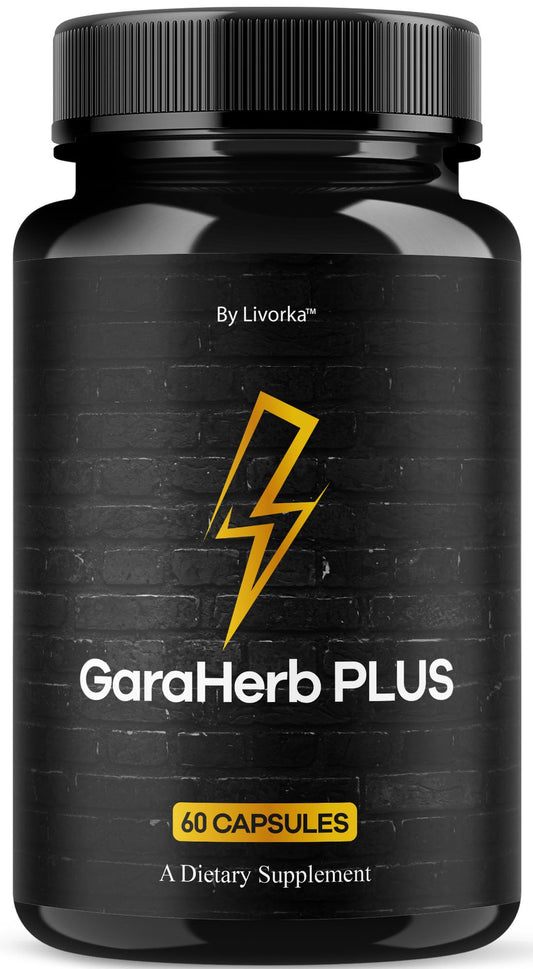 LIVORKA GaraHerb Plus capsules bottle for a convenient daily wellness routine.
