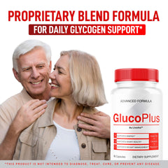 Gluco Plus ingredients label highlighting natural components