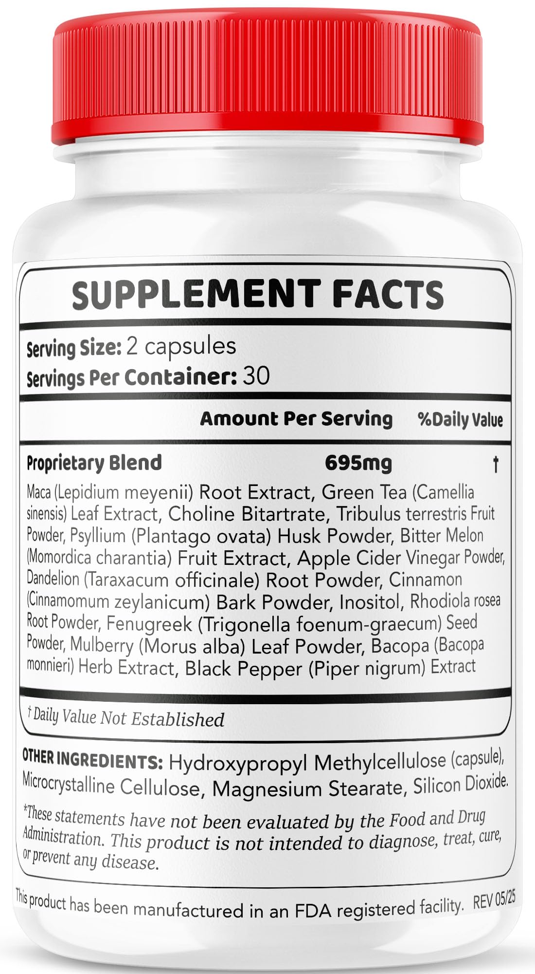 Gluco Plus bottle with water for convenient daily intake