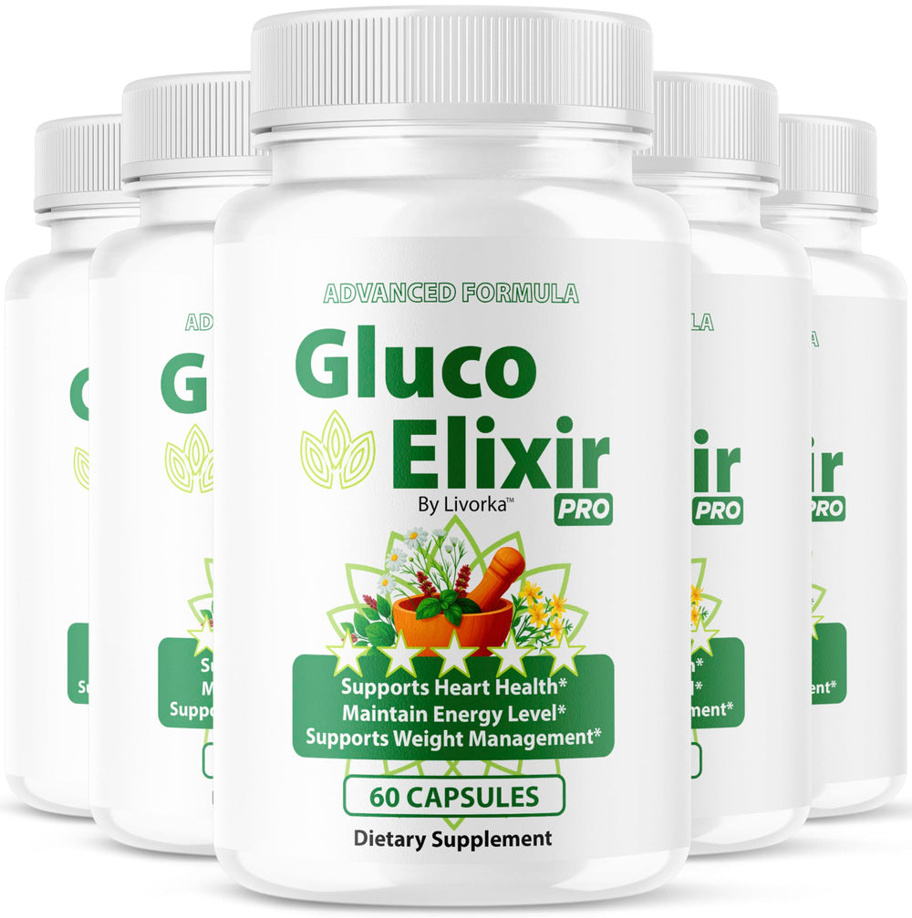 LIVORKA GlucoElixir Pro bottle front showing label and branding for daily wellness