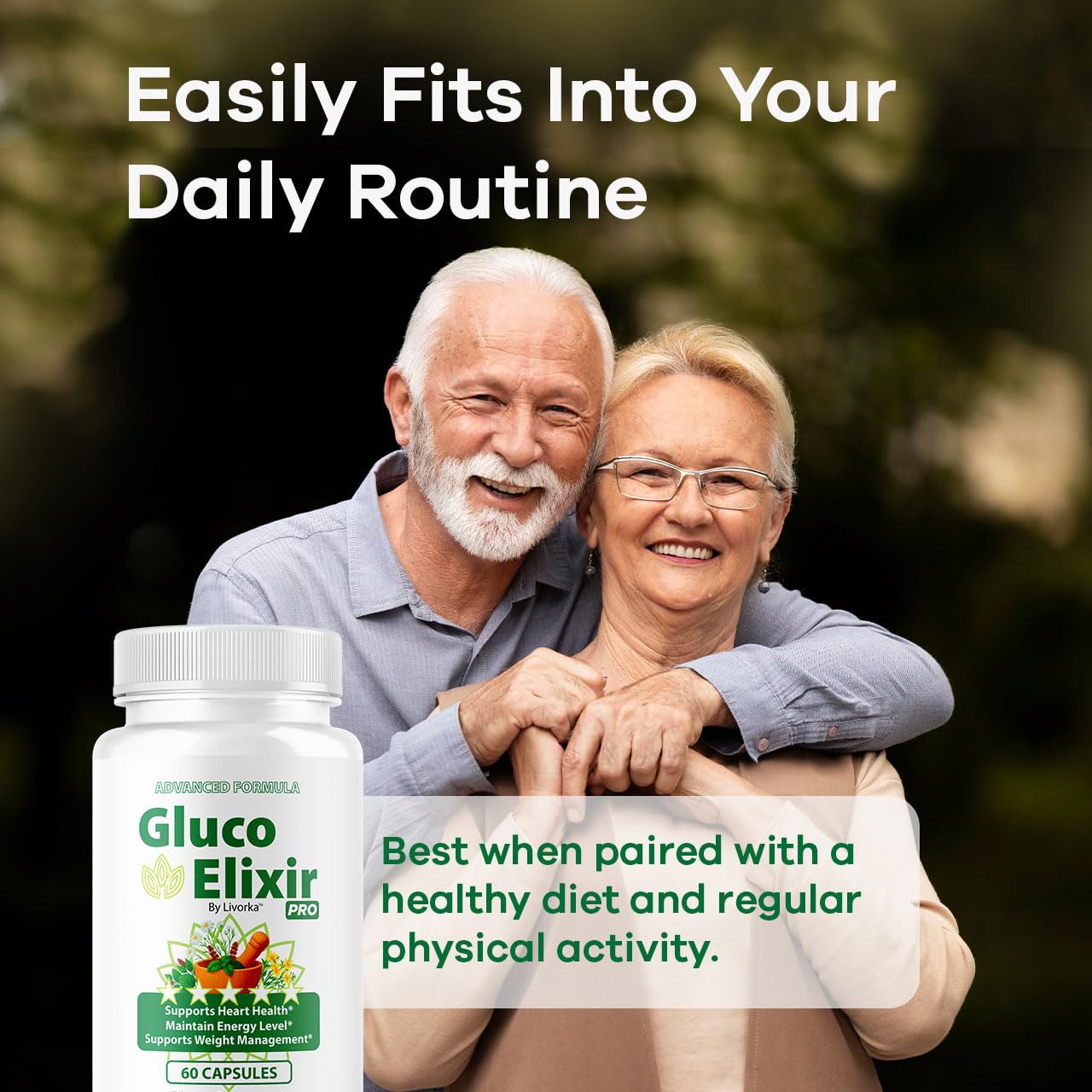 GlucoElixir Pro box displayed on a clean kitchen counter for everyday wellness.