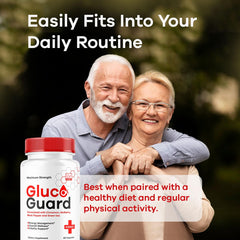 LIVORKA GlucoGuard bottle being poured for simple daily use