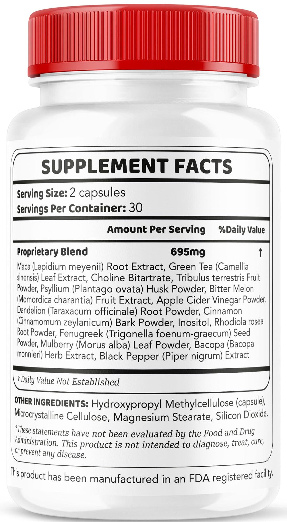 LIVORKA GlucoGuard supplement facts label for transparency.