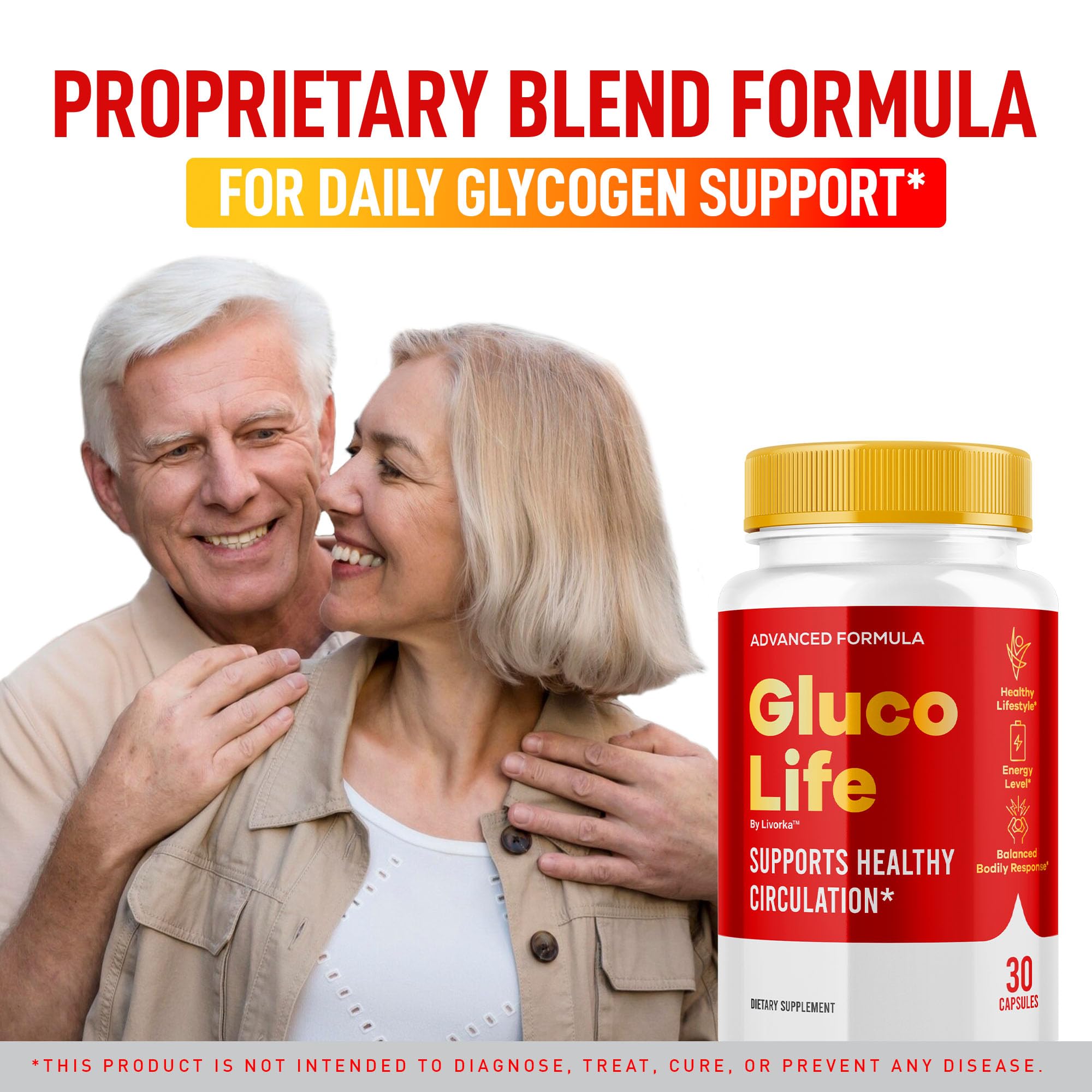 GlucoLife capsules pills shown for simple daily supplementation by LIVORKA