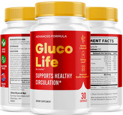 Ready-to-take GlucoLife capsules on a clean surface by LIVORKA
