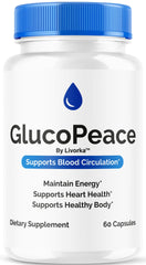 LIVORKA GlucoPeace bottle front highlighting natural circulatory support.