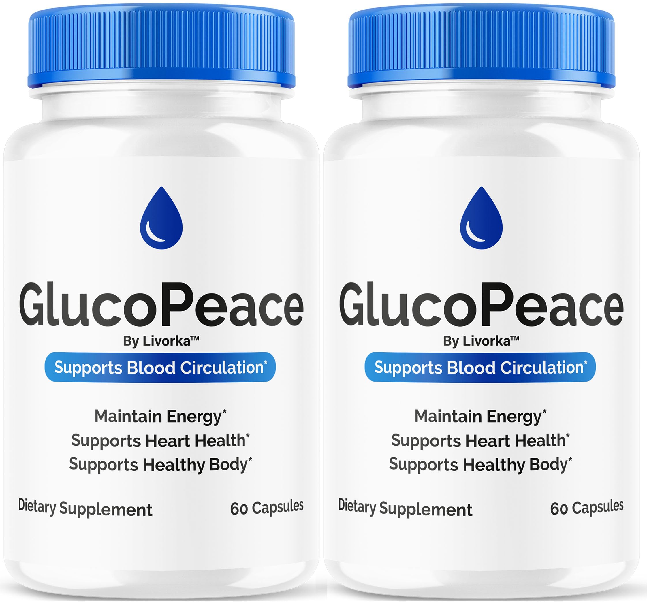 LIVORKA GlucoPeace capsules bottle for daily wellness routine.