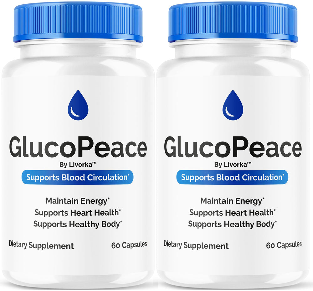 LIVORKA GlucoPeace capsules bottle for daily wellness routine.