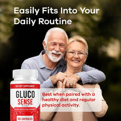 LIVORKA GlucoSense bottle on countertop suggesting easy daily use