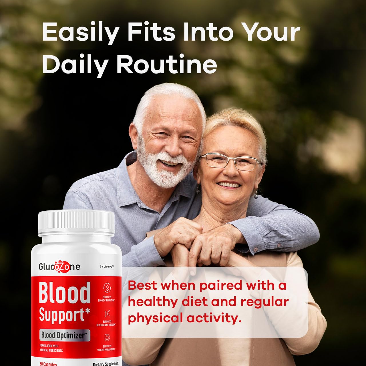Livorka GlucoZone capsules on a clean surface, supporting simple daily use.
