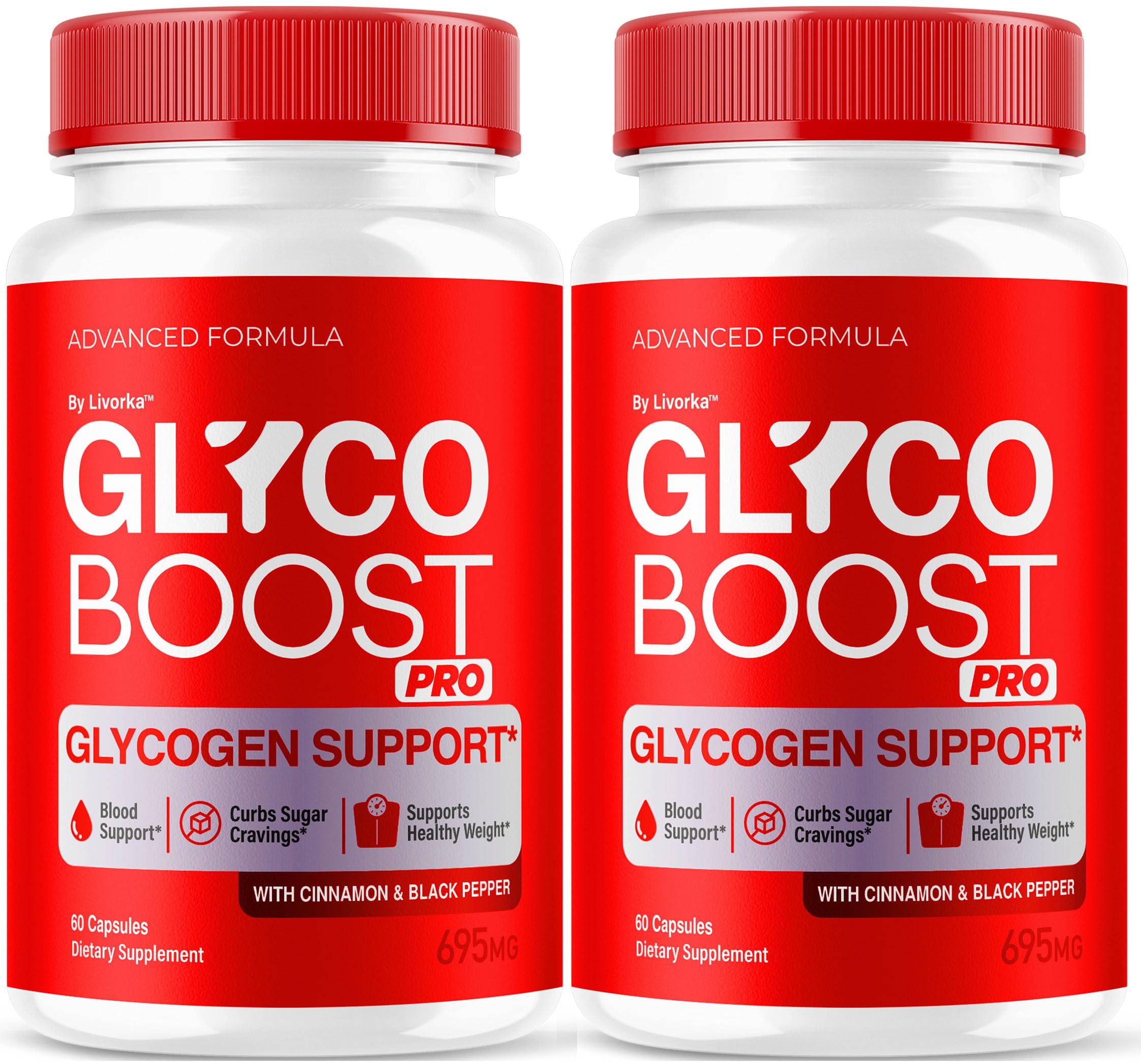 LIVORKA Glyco Boost Pro bottle on a white surface for daily wellness support
