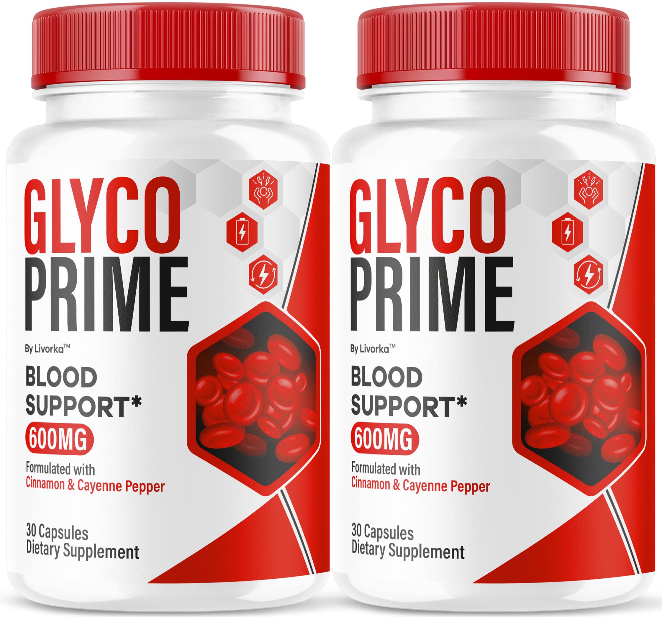 LIVORKA Glyco Prime capsules in bottle for daily wellness.