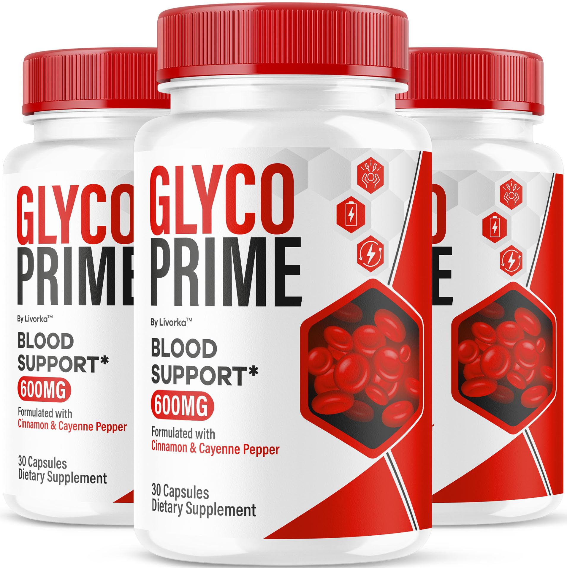 LIVORKA Glyco Prime capsules bottle highlights premium packaging for daily wellness support.
