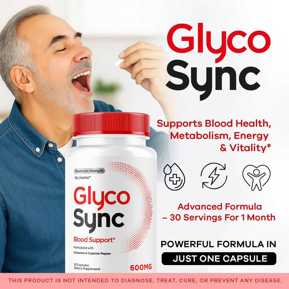 LIVORKA Glyco Sync capsules bottle side highlights easy daily use