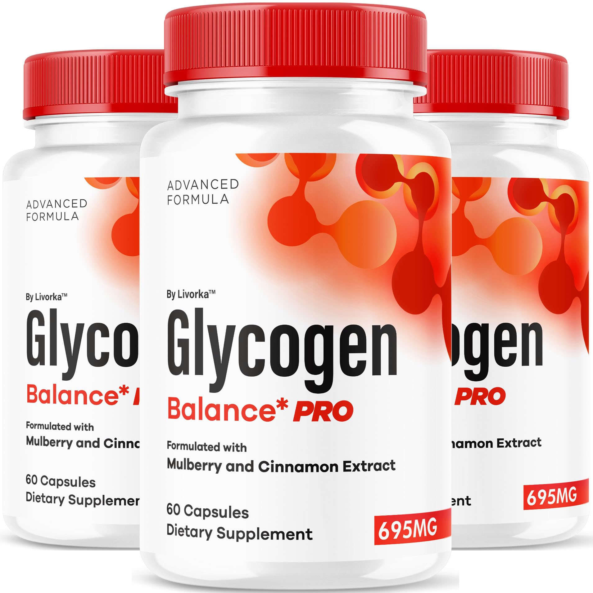 LIVORKA Glycogen Balance Pro capsules on bottle for daily wellness support.