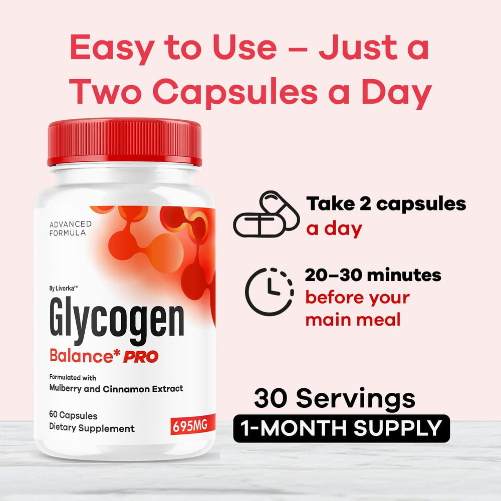 Glycogen Balance Pro packaging front for a three-month supply.