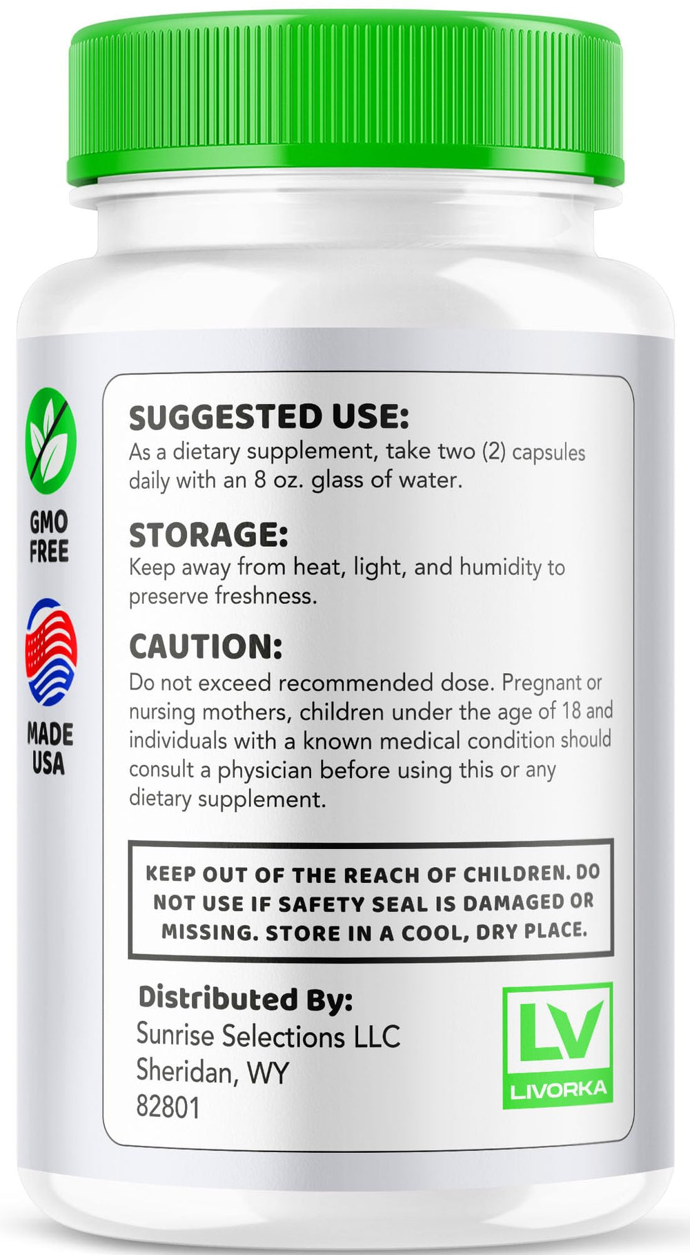 Tilted Livorka Glycogen Plus bottle suggests easy capsule access