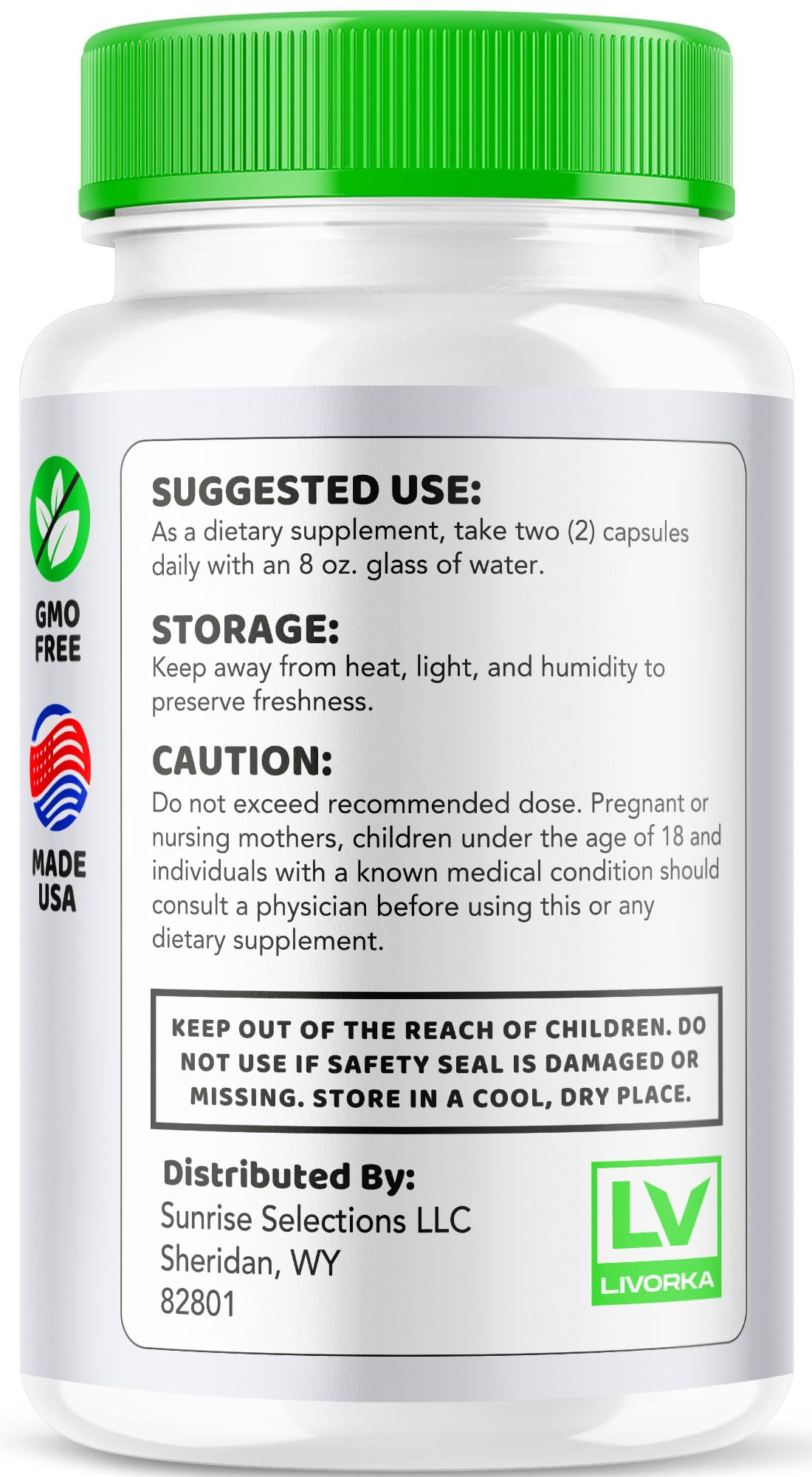 LIVORKA Glycogen Plus nutrition label panel closeup for transparency.