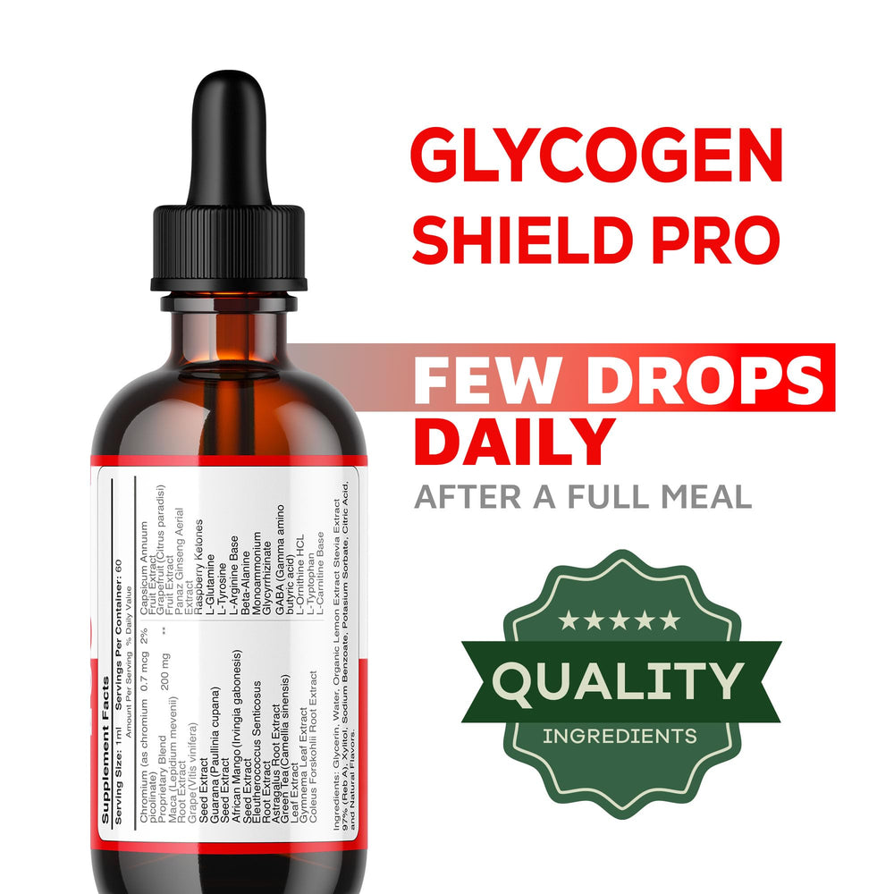 LIVORKA Glycogen Shield Pro drops label highlights usage guidance