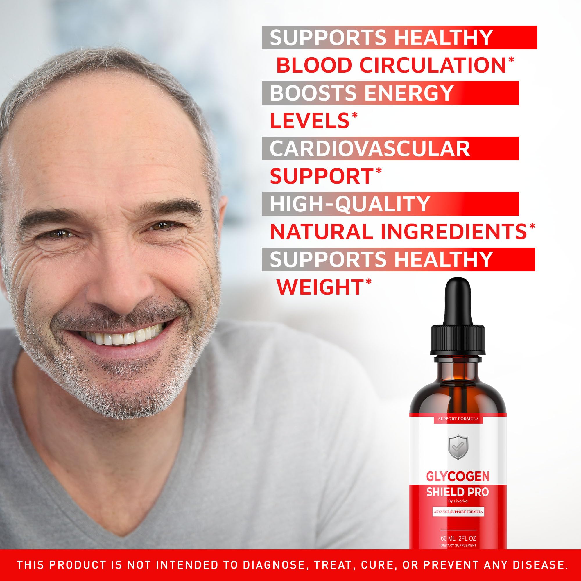 LIVORKA Glycogen Shield Pro drops pour demonstrates easy daily dispensing