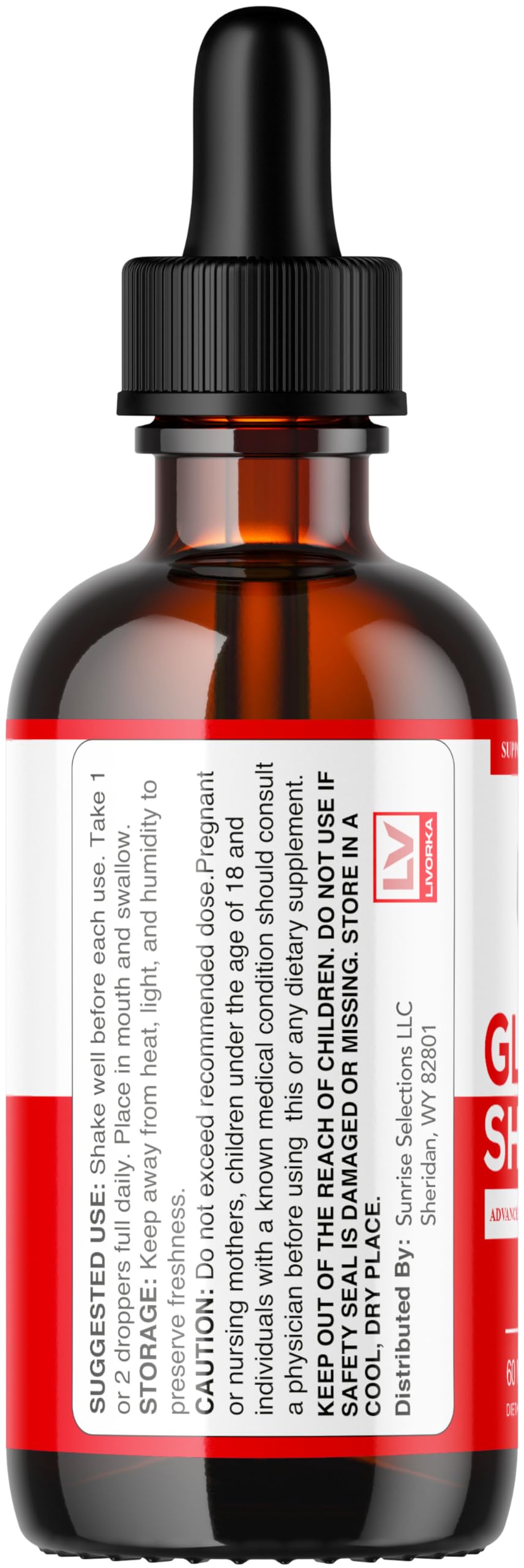 LIVORKA Glycogen Shield Pro drops two bottles ready for daily use