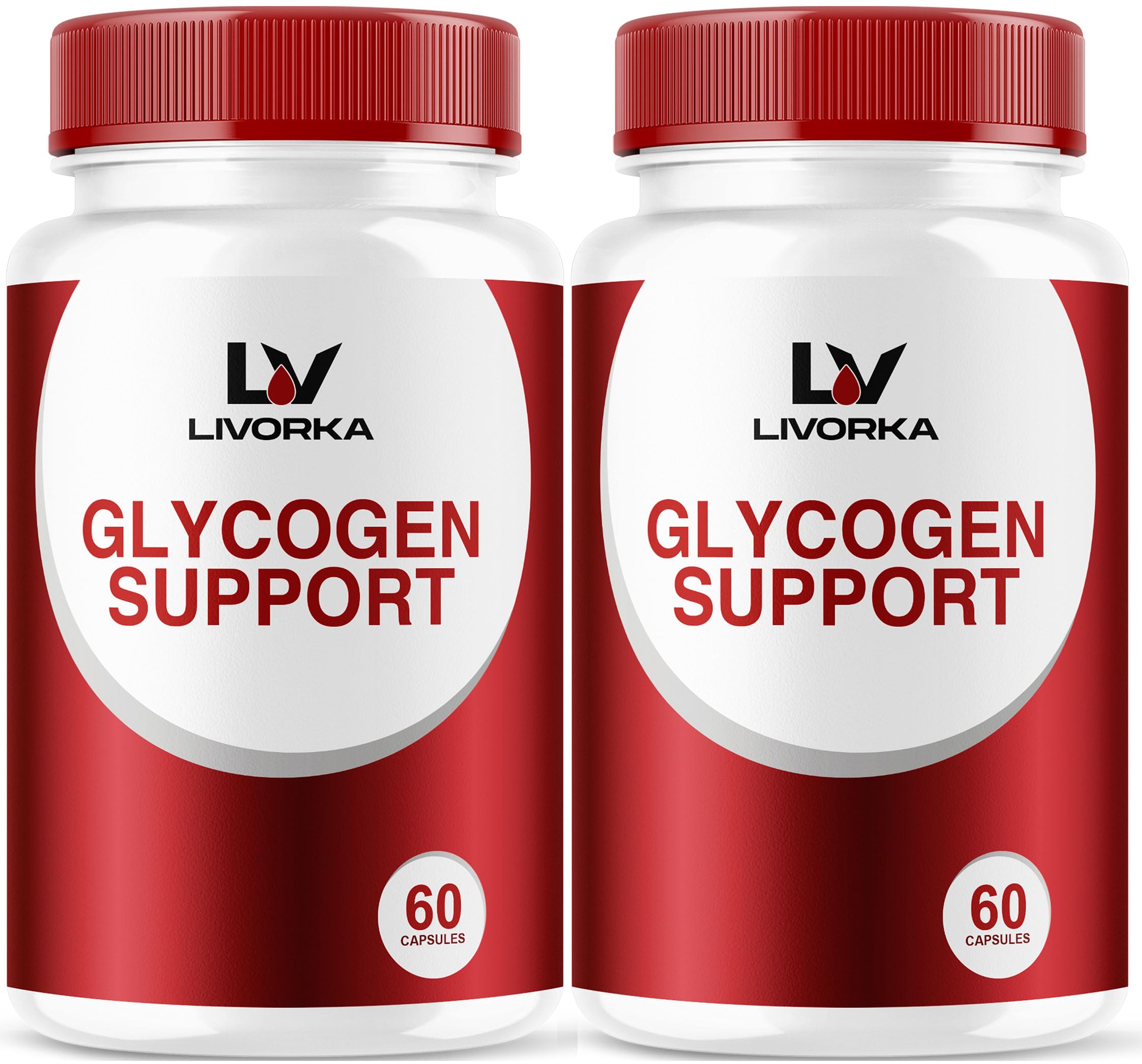 LIVORKA Glycogen Support 2-pack bottle front view for daily wellness